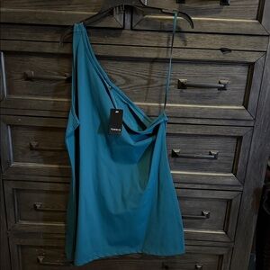 Torrid Teal One-Shoulder top